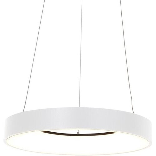 Tweedekans Hanglamp Ringlede 2695W Wit rond 48cm elektrisch verstelbaar hoogte met kunststof en metaal Steinhauer Modern Tweedehands