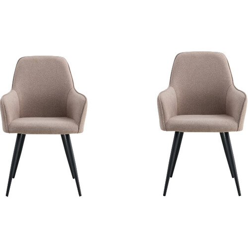 Tweedekans Harbo Eetkamerstoel – Set van 2 – Steen Kleur – 47x47 cm (Zithoogte x Zitdiepte) Tweedehands