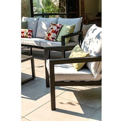 Tweedekans Hartman Mallorca Loungeset - 4-delig - Antraciet - Tuinmeubelset