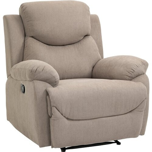 Tweedekans HOMdotCOM Fauteuil kan 150 ° worden gekanteld, enkele bank, fauteuil, tv-stoel, linnen Tweedehands