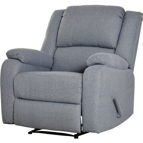 Tweedekans HOMdotCOM relax fauteuil met ligfunctie TV stoel polyester grijs Tweedehands