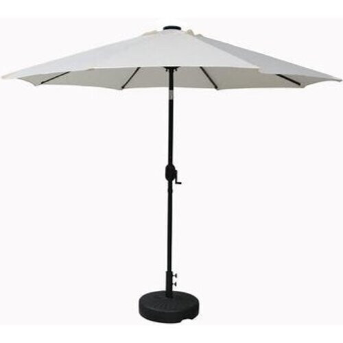Tweedekans Hortensus solar tuinparasol met LED verlichting crème- zonneparasol- terrasparasol- parasollamp - parasolverlichting - 270 cm - zonnepaneel - waterdicht Tweedehands