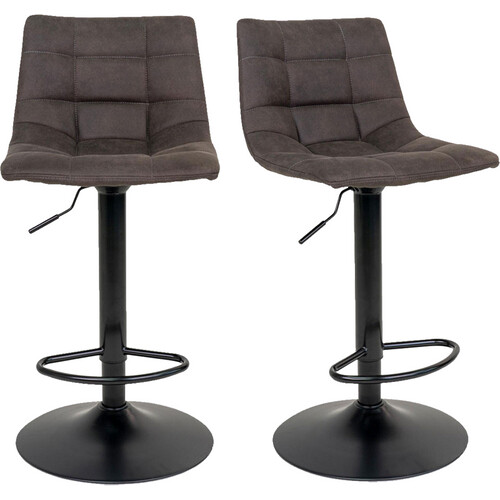 Tweedekans House Nordic Barkruk - Set van 2 - Max. 120 kg - 43 x 43 x 108 cm - Donkergrijs Tweedehands