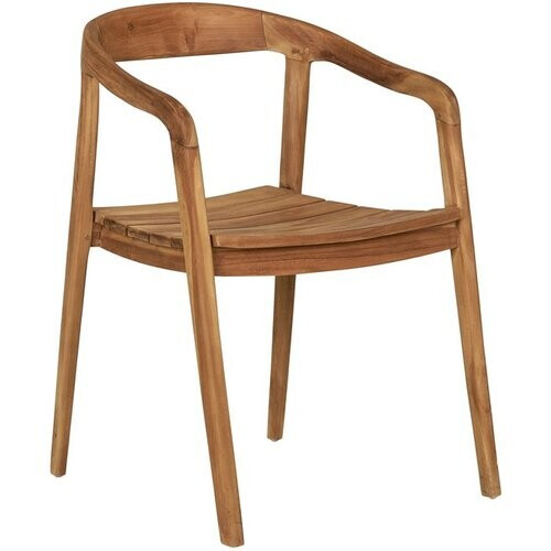 Tweedekans House Nordic Eetkamerstoel Otero - Teak - Naturel - Set van 2 Tweedehands