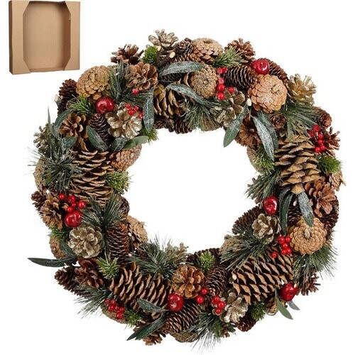 Tweedekans House of Seasons Kerstkrans - Ø50 cm - Groen Tweedehands