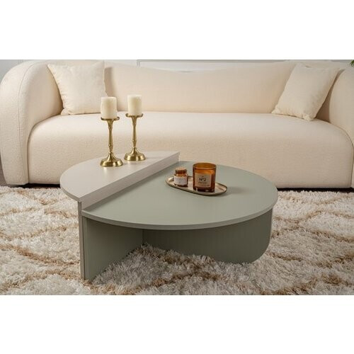 Tweedekans Houten salontafel "Orion" 90 x 60 x 30 cm - Essengroen Tweedehands