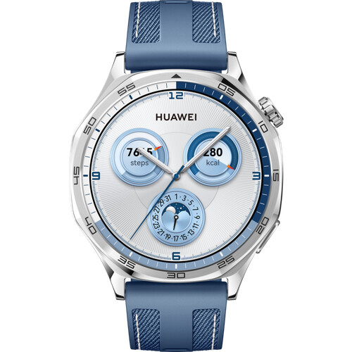 Tweedekans Huawei Watch GT5 Zilver/Blauw 46mm Tweedehands