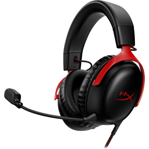 Tweedekans HyperX Cloud III Wired Gaming Headset - Zwart/Rood (PC, PS5, Xbox Series X/S) Tweedehands