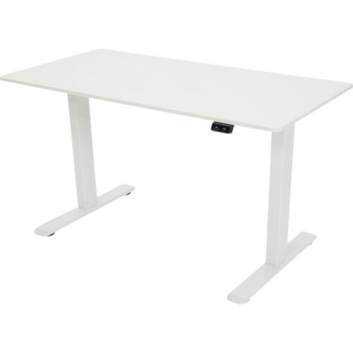 Tweedekans Infinity Goods Elektrisch Zit Sta Bureau - Verstelbare Hoogte- 140 x 60 CM - Wit Tweedehands