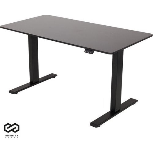Tweedekans Infinity Goods Zit Sta Bureau - Elektrisch Verstelbaar In Hoogte - 140 x 60 CM - Zwart