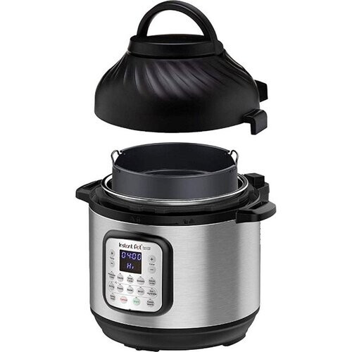 Tweedekans Instant Pot Duo Crisp 11-in-1 Multicooker met Airfryer 7,6L - Snel onder druk koken, Sauteren, Slow cooking, Stomen, Warmhouden, Sous vide, Frituren, Braden, Bakken, Roosteren, Drogen Tweedehands