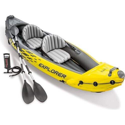 Tweedekans Intex - Explorer K2 Kajak - Opblaasbaar - 2 personen - 312cm - Max. 180 kg - Geel Tweedehands
