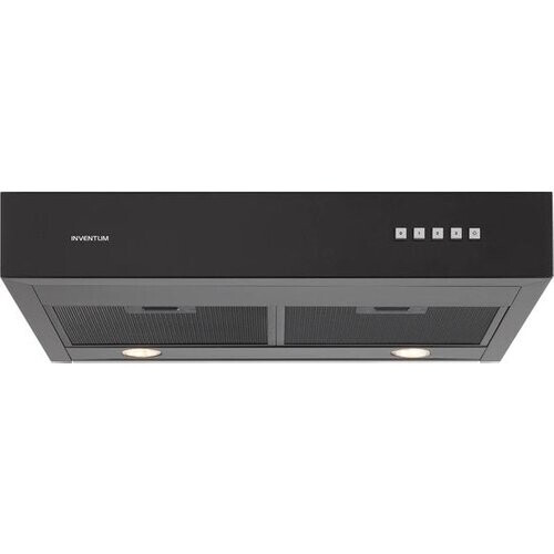Tweedekans Inventum AKO6015ZWA onderbouw afzuigkap 60 cm - Afzuigcapaciteit 350 m3/h - Geschikt voor grote keuken - 3 standen - Ledspots - Luchtafvoer en recirculatie - Zwart Tweedehands