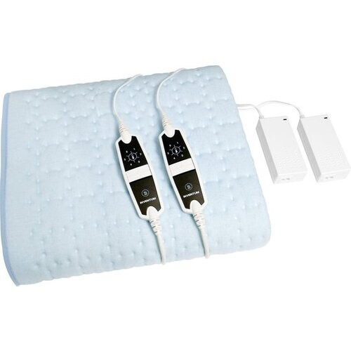Tweedekans Inventum HNL4212Z - Elektrische onderdeken - Zwakstroom - Warmere voetenzone - 2 persoons - 160x140 cm - Fleece - Lichtblauw Tweedehands