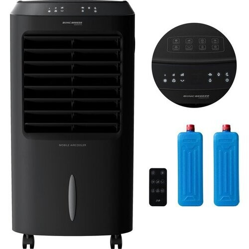 Tweedekans JAP Appliances Edmonton - 4 in 1 Aircooler, Ventilator, Ionisator en luchtbevochtiger - Met afstandsbediening en timer - Luchtkoeler Inclusief 2 koelelementen - Mat zwart