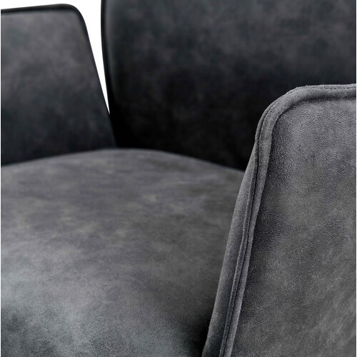 Tweedekans Jill Bureaustoelen Set van 2 - Antraciet Microfiber - 58,5 x 64 x 82,5-91,5 cm - In Hoogte Verstelbaar Tweedehands