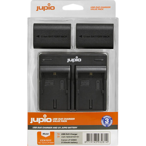 Tweedekans Jupio Kit: 2x Battery LP-E6NH + USB Dual Charger Tweedehands