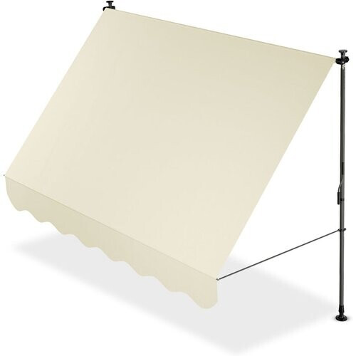 Tweedekans Juskys Zonneluifel - 250 x 120 cm - Waterafstotend en UV-Bestendig - Beige Tweedehands