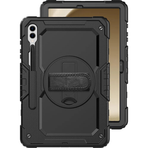 Tweedekans Just in Case Samsung Galaxy Tab S10 / S9 Plus / S9 FE Plus Rotating Back Cover Zwart Tweedehands