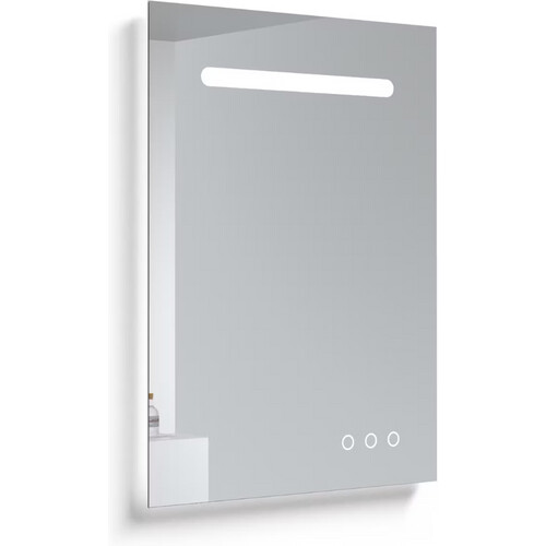 Tweedekans Kame Match Slimme Badkamerspiegel - 60 cm - Mat Grijs - Met LED Verlichting, Bluetooth Speakers & Anti-Mistfunctie