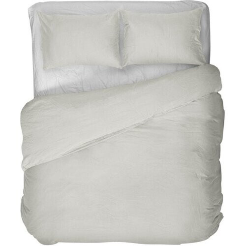 Tweedekans Kayori Saya Dekbedovertrek Katoensatijn - 240x200-220 + 2 slopen - Lits-jumeaux - Biologisch Katoen - Offwhite Tweedehands