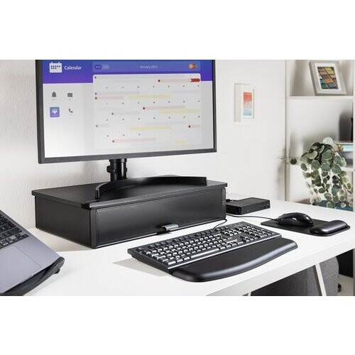 Tweedekans Kensington UVStand™ Monitorstandaard met UVC Sterilisatie Compartiment/Opberglade - Zwart