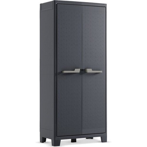Tweedekans Keter Moby hoge kast - 4 planken - 80x44x182 cm - Antraciet Tweedehands