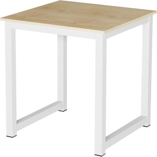 Tweedekans Keukentafel - bureau tafel - 75 cm x 75 cm - wit bruin Tweedehands
