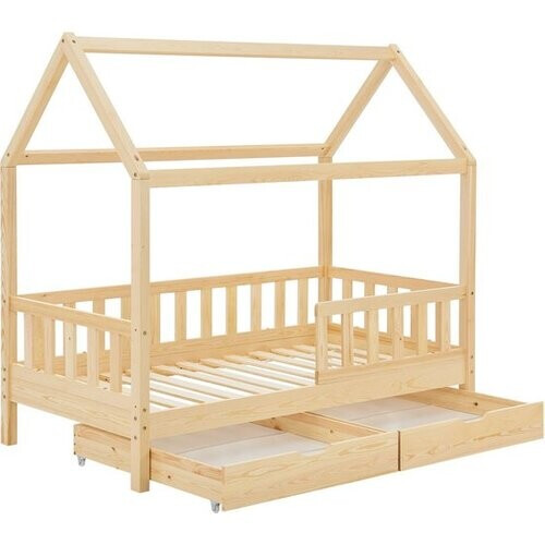 Tweedekans Kinderbed Marli - 90 x 200 cm - Houtkleur - Incl. bedlades Tweedehands
