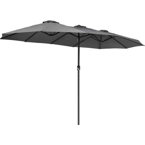 Tweedekans Kingsleeve Dubbele Parasol XXL - 460x270cm UV Bescherming – Antraciet Tweedehands
