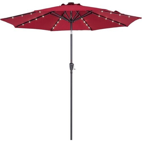 Tweedekans Kingsleeve Parasol - LED-verlichting 300 cm Solar - Rood Tweedehands