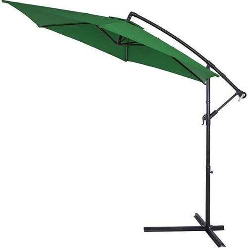 Tweedekans Kingsleeve Zweefparasol - Kantelbaar Handslinger Ø300cm UV 50+ - Groen Tweedehands