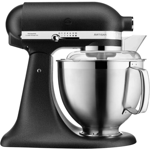 Tweedekans KitchenAid 5KSM185PSEBK Vulkaanzwart Tweedehands