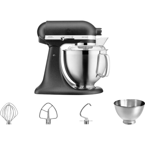 Tweedekans KitchenAid 5KSM185PSEBK Vulkaanzwart Tweedehands