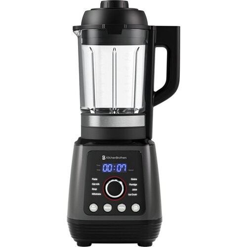 Tweedekans KitchenBrothers Blender - Thermoblender - 1.75L - Kookfunctie - 700+1000W - Smoothie Maker - IJscrusher - Zwart Tweedehands