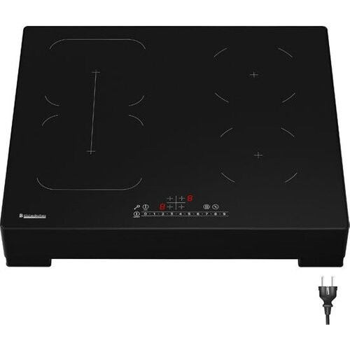 Tweedekans KitchenBrothers Inductie Kookplaat – 4 Zones (1x Flexzone) – Tot 3500W – 1 Fase – 59,5 x 52,5 x 10,9 cm – Zwart Tweedehands