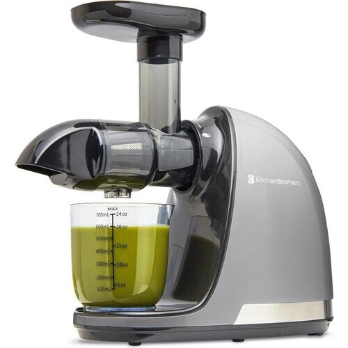 Tweedekans KitchenBrothers Slowjuicer - Juicer - Groenten en Fruitpers - 700ml - Grijs Tweedehands
