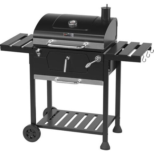 Tweedekans KitchenBrothers Smoker BBQ – Verstelbaar – 120,5 x 62,5 x 119,5 cm – Zwart Tweedehands