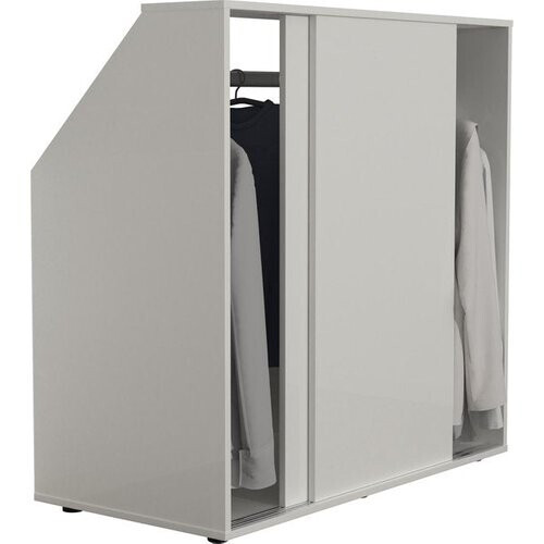 Tweedekans Kledingkast schuine wand zolder slaapkamer schuifdeuren - kledingstang - opbergkast geschikt voor schuine wanden Tweedehands