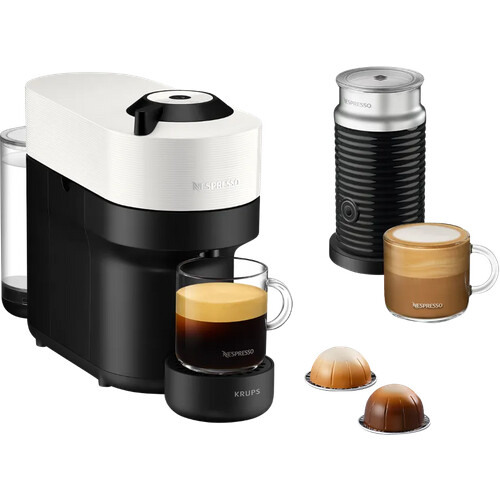Tweedekans Krups Nespresso Vertuo Pop Coconut White XN9211 met Aeroccino Tweedehands