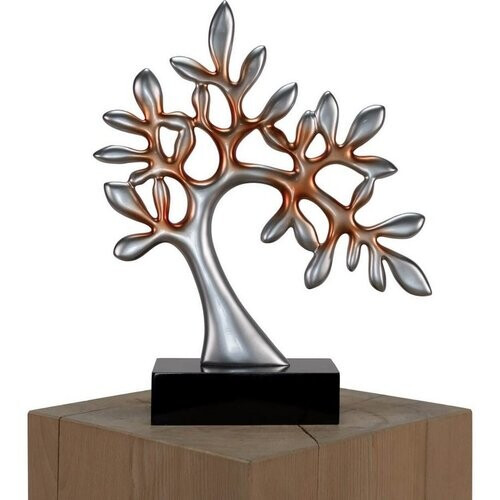 Tweedekans KUNSTLOFT decoratief beeldje Penjing 38x38x10 cm, handgemaakt beeldje van gegoten steen Tweedehands