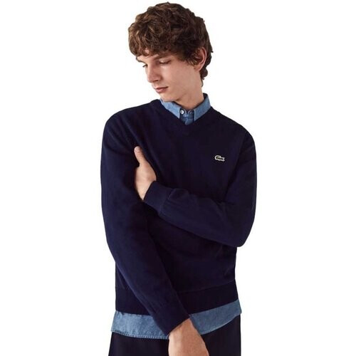 Tweedekans Lacoste Organisch Katoen V-hals Trui - Sporttruien - navy (marineblauw) - Mannen - FR5 / US L Tweedehands
