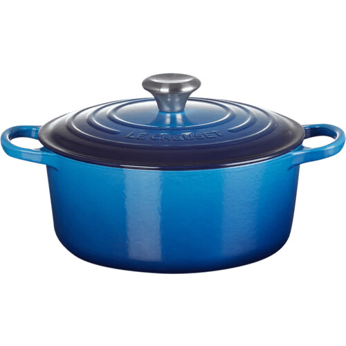 Tweedekans Le Creuset Signature ronde braadpan 24 cm azure Tweedehands