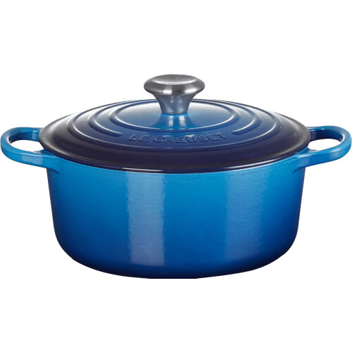 Tweedekans Le Creuset Signature ronde braadpan 28 cm azure Tweedehands
