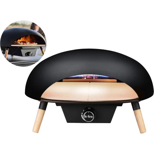 Tweedekans Le Feu Turtle 3.0 Outdoor Pizzaoven - Gasgestookt - Zwart - Ø 61 cm x H 39 cm Tweedehands