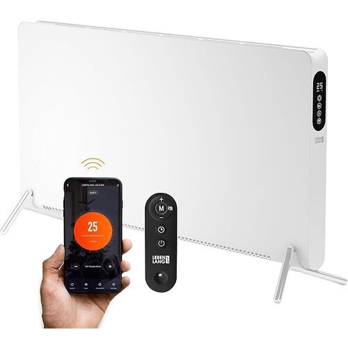 Tweedekans LEBENLANG Elektrische Verwarming - 2000W - Wifi en Appbesturing - Afstandsbedieninig - 88 x 5 x 49 cm - Wit Tweedehands