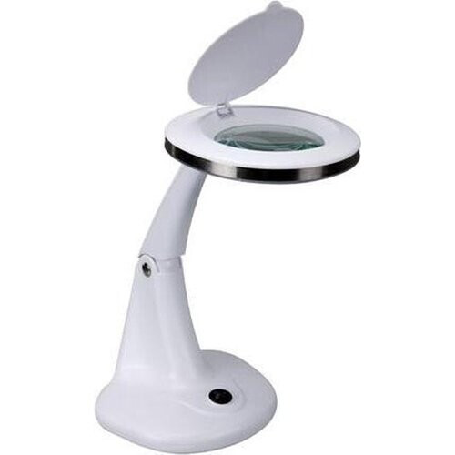 Tweedekans Led-Bureaulamp Met Vergrootglas 3 +12 Dioptrie - 5W - 48 Leds - Wit Tweedehands