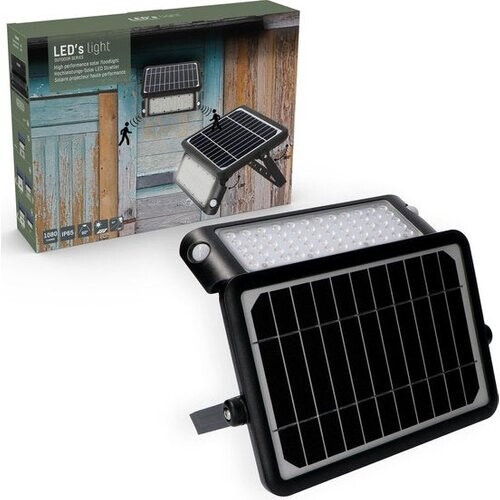 Tweedekans LED's Light Solar LED Schijnwerper met Bewegingssensor - 3 standen - Draadloos - 1080 Lumen - Zwart Tweedehands