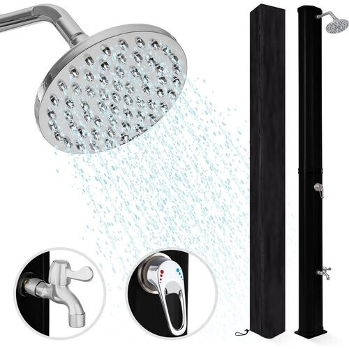 Tweedekans LifeGoods Buitendouche - Solar - 360° Draaibare Douchekop - 35L - Zwart Tweedehands