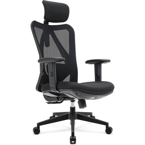 Tweedekans LifeGoods Ergonomische Bureaustoel - Office Chair - Volwassenen - Verstelbaar - Hoofdsteun - Zwart Tweedehands